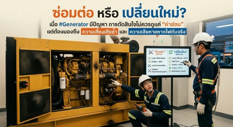 ซ่อมต่อ หรือ เปลี่ยนใหม่? ตัดสินใจเรื่อง #Generator ให้คุ้มค่า